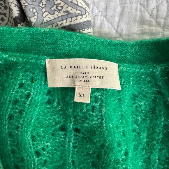 Green Women's Cardigan Sweater - Picture 6 of 6